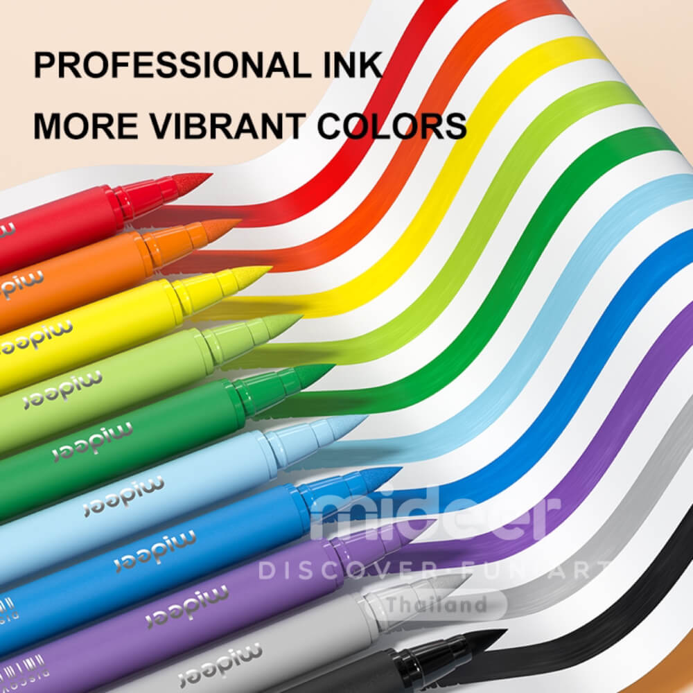 ปากกาเมจิกสีอะคริลิค 6 สี Mideer MD1335